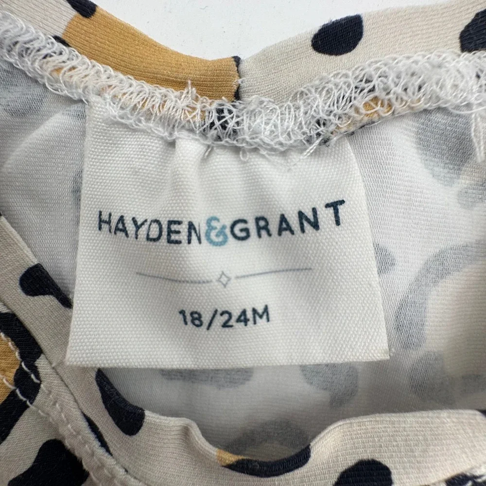 Hayden & Grant Toddler Girls Leopard Print Peplum Top Biker Shorts Set 18-24M